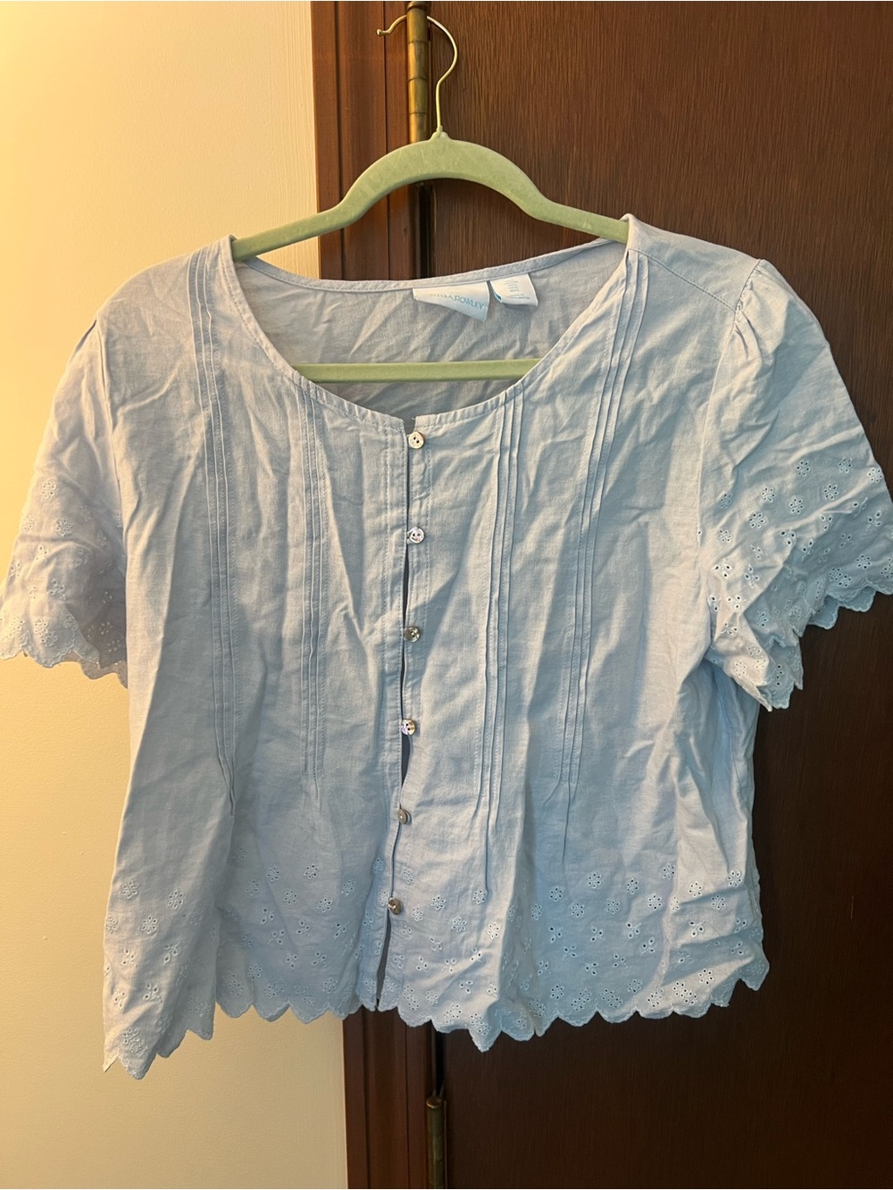 Cynthia Rowley Pale Blue Button-Up Blouse